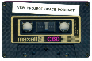 Tape that reads VSW Project Space Podcast