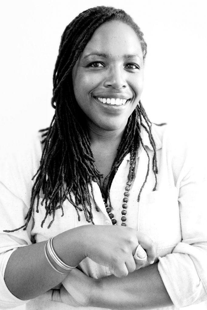Black and white photograph portrait.