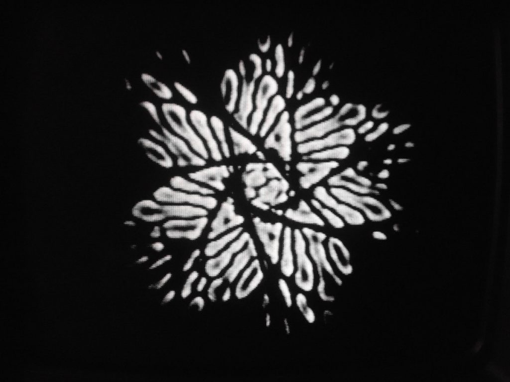 A video feedback star-pattern.