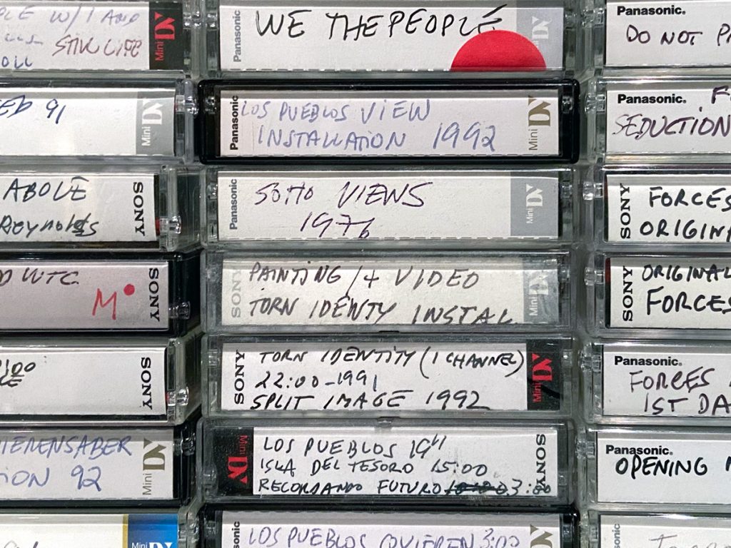 Rows of MiniDV Tapes.