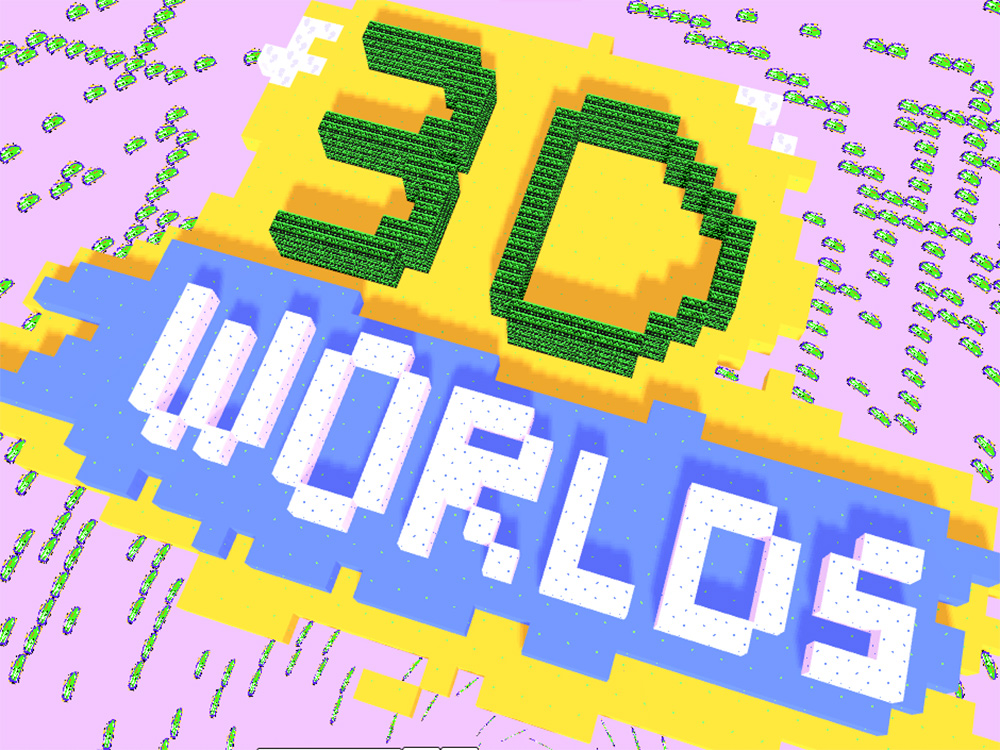 3D Worlds written in blocks