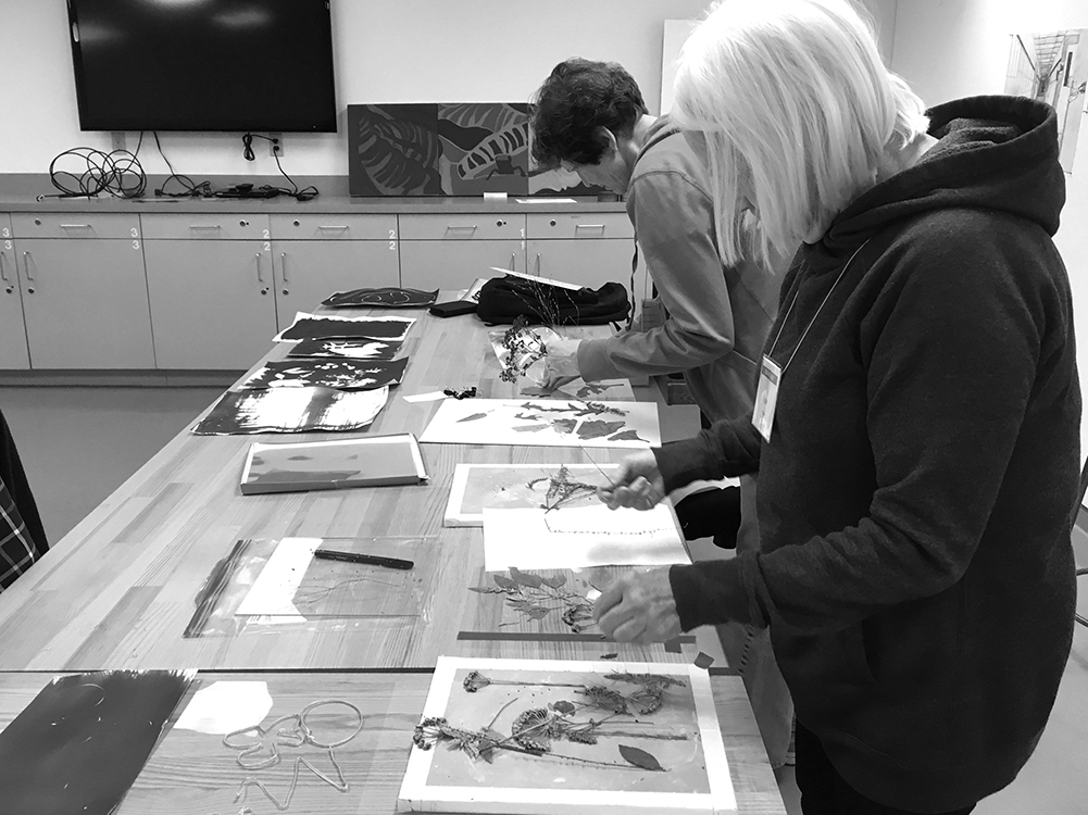 Students working with botanicals.