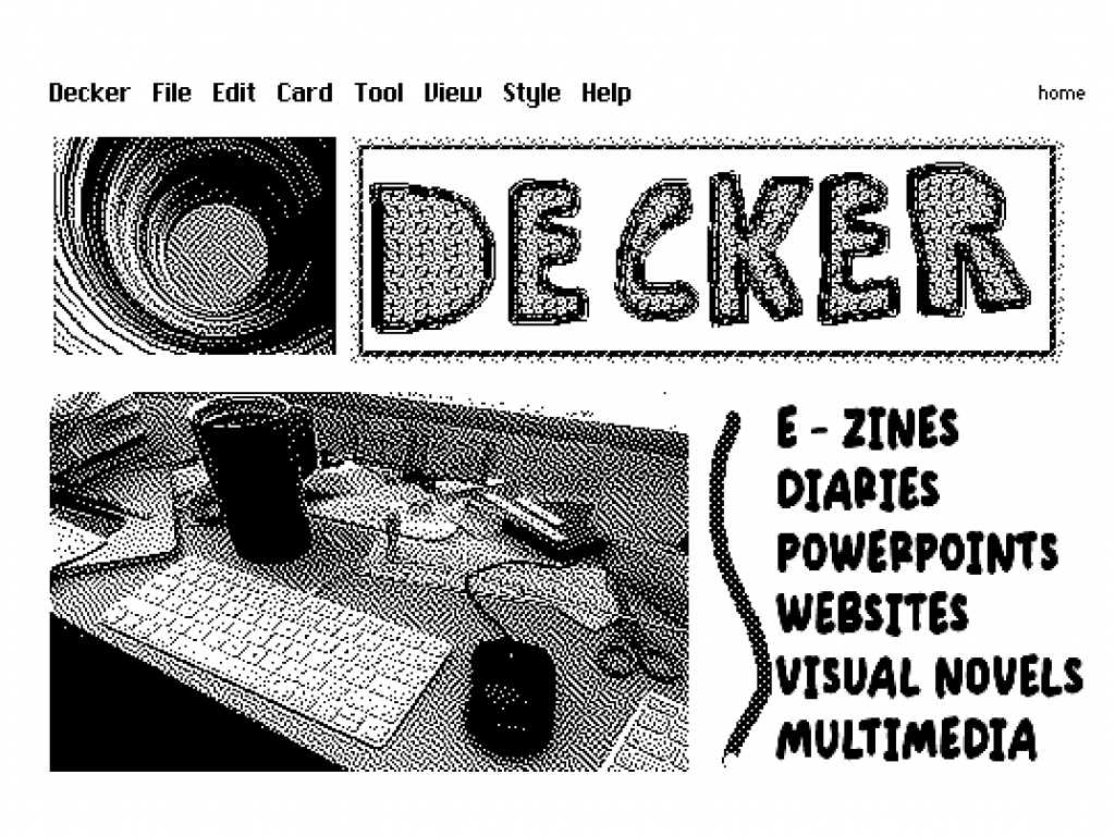 Decker UI with image of computer keyboard and mouse.