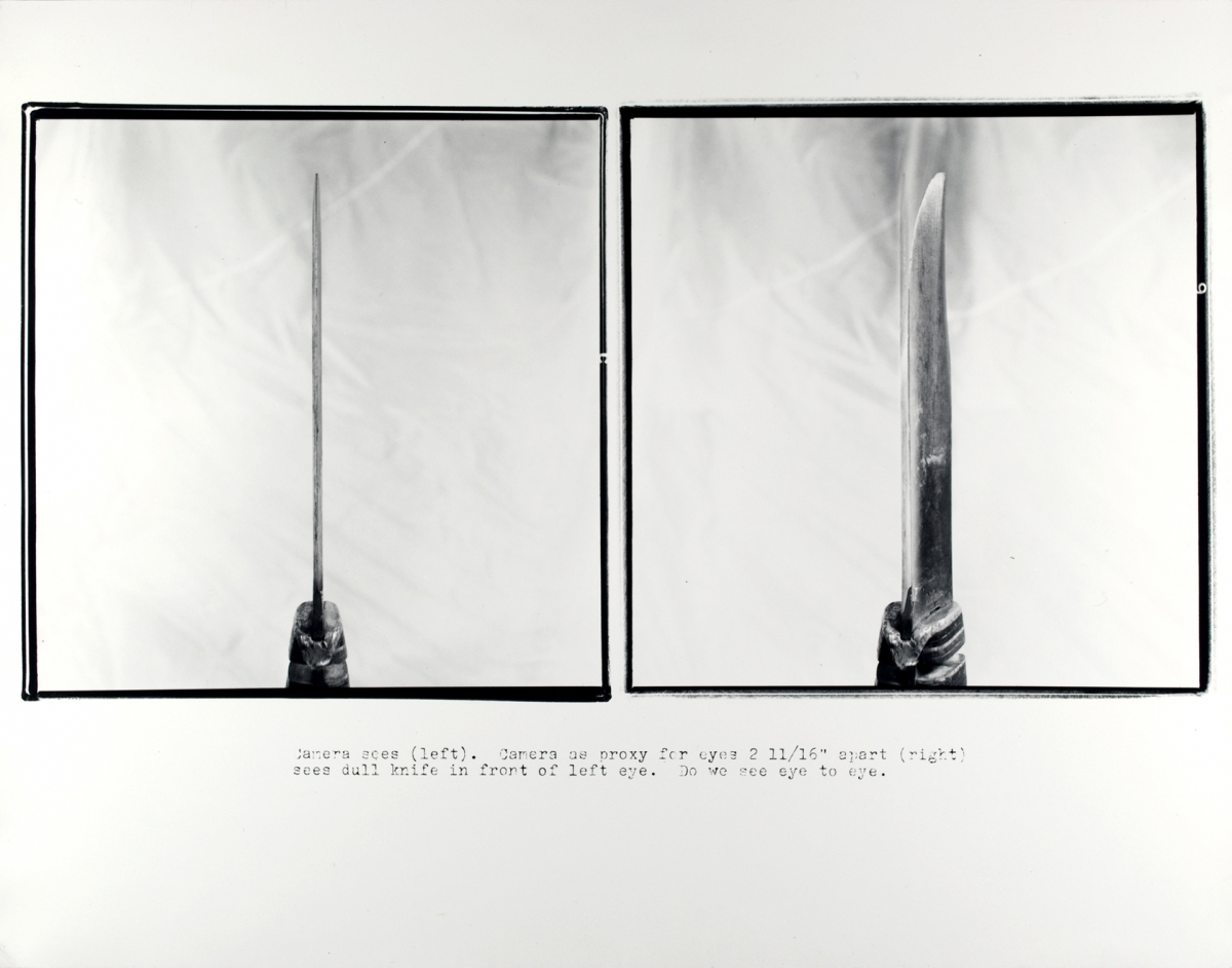 <strong>Bart Parker</strong>[Knife Diptych],1978Gelatin silver print,27.9 x 35.6 cmVisual Studies Workshop Collection,Gift of the artist1981:0093:0075