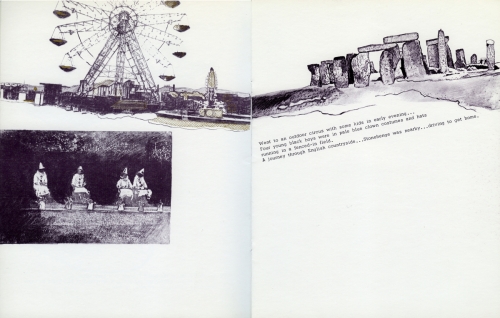 <strong>Bea Nettles</strong> Dream Pages[pages 9- 10] Printed at Visual Studies Workshop, Rochester, 1975 Offset lithograph and screen print, 23.5 x 18.5 x .25 cm Edition of 100 Visual Studies Workshop Collection, Independent Press Archive Z232.5 .N475 Ne-Dr 
