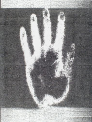 <strong>Sonia Landy Sheridan</strong>[hand], ca. 1975electrostatic thermal print, 21.5 x 28 cmVisual Studies Workshop Collection1981:0116:0036
