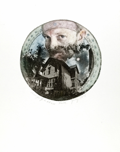 <strong>Keith Smith</strong>Change of Address,1975Photo etching,10.70 cm (image diameter)Visual Studies Workshop Collection, Gift ofthe artist1977:0070:0001