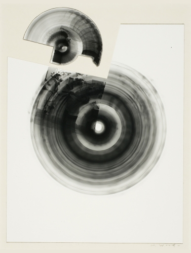 <strong>John Wood</strong>Untitled,1969collage with two gelatin silver prints,26.5 x 20 cm diameterVisual Studies Workshop Collection,Gift of the artist1975:0012:0009